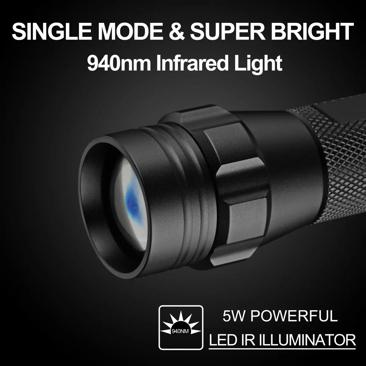 UltraFire WF-508IR 850 нм/940 нм ИК-фонарь с возможностью масштабирования тактический фонарь