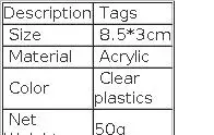 Clear Acrylic 925 Silver Signage Counter Display Tag Card Jewelry Store Accessories Necessity Lable