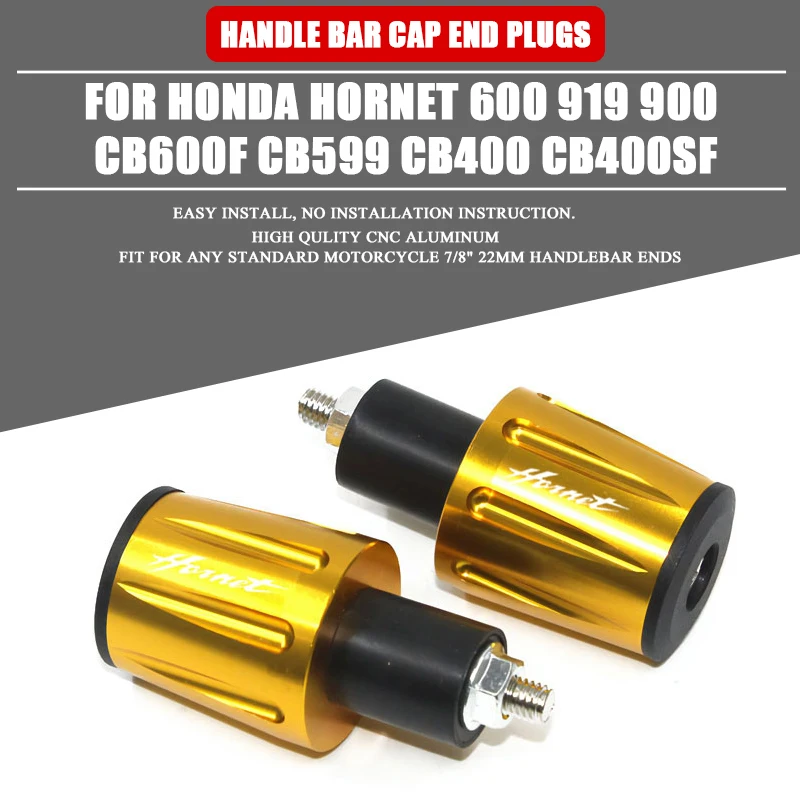 

CNC Motorcycle Handlebar Grips Handle Bar Cap End Plugs For Honda Hornet 600 919 900 CB600F CB599 CB400 CB400SF 2016-2020 2021