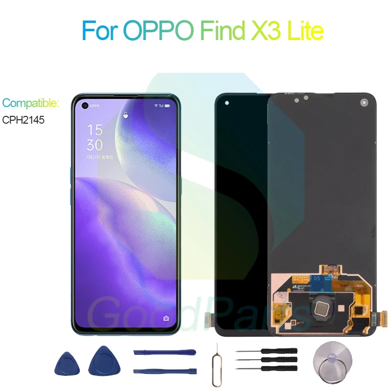 Фото ЖК-экран для OPPO Find X3 Lite 6,43 дюйма CPH2145 Find X3 Lite, сменный сенсорный дигитайзер в сборе №1