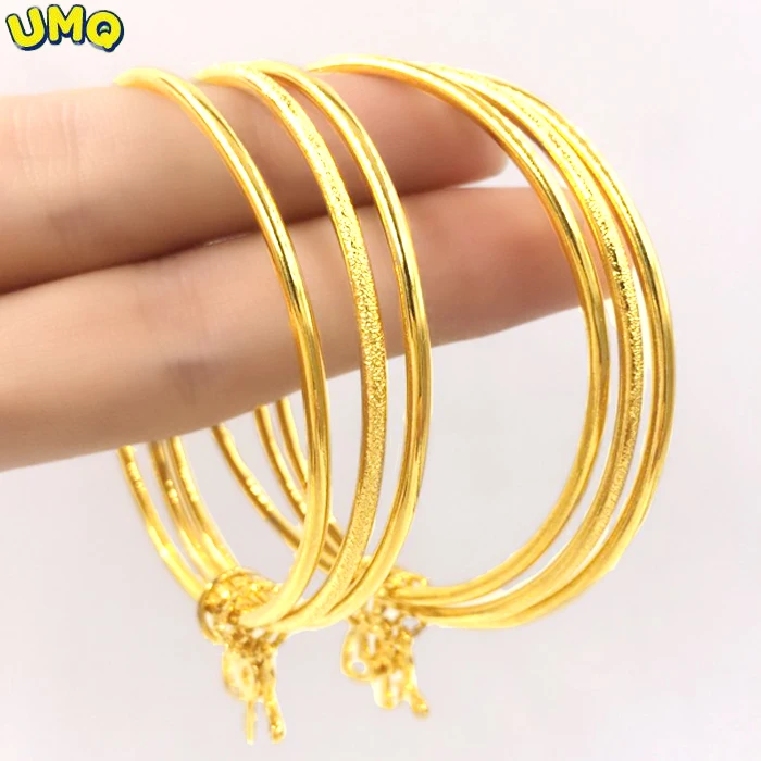 

Модный браслет Sansheng Iii из чистого золота 24 К, три кольца, ювелирные изделия в подарок, ювелирные изделия из 18-каратного золота