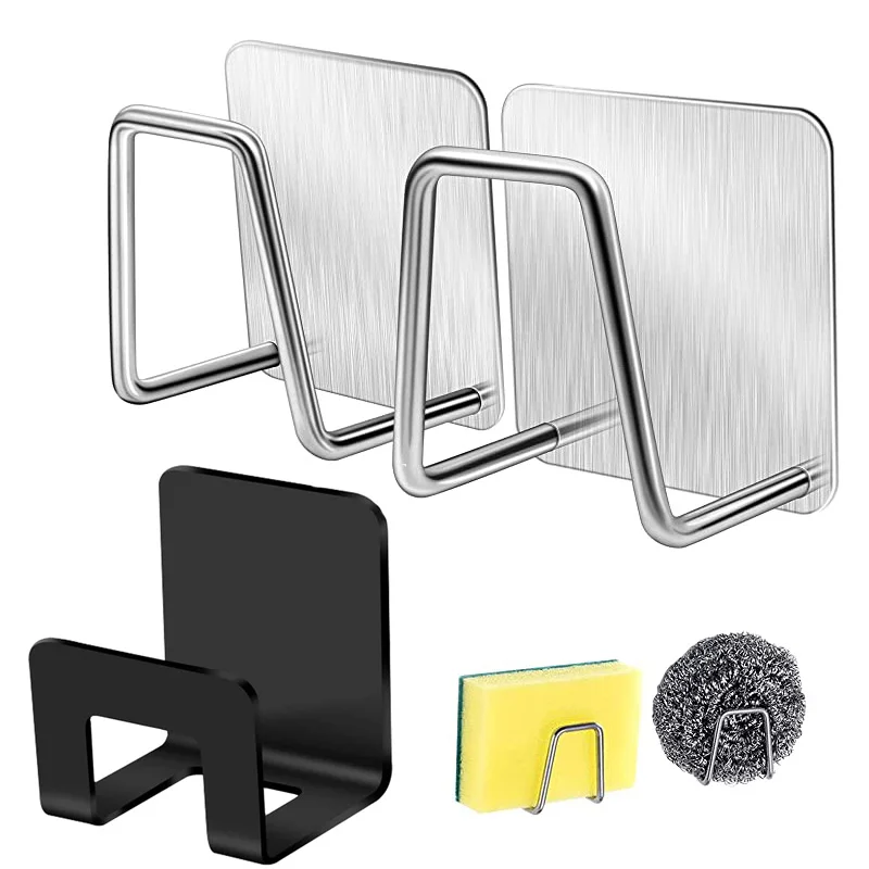 

Stainless Steel Sponge Holder Racks for Kitchen Sink Drain Drying Rack Stainless Steel Storage Holder Kitchen Sink Accessories