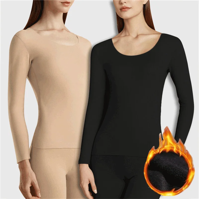 Winter Thermal Heated Underwear For Women Long Johns Set Autumn Winter Warm Clothes Suit Ladies Thermo Clothing Tops Tights Sets