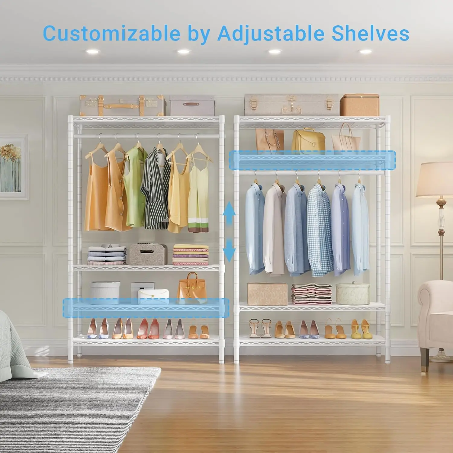 V1S проволочная вешалка для одежды подвешивания отдельно стоящая в шкафу с 4