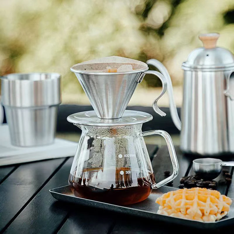 

304 Stainless Steel Filter Cup Hand Brew Pot Drip Drip Filter Leak Hand Brew Coffee Pot Filter Cup Filter Coffee Sharing Pot