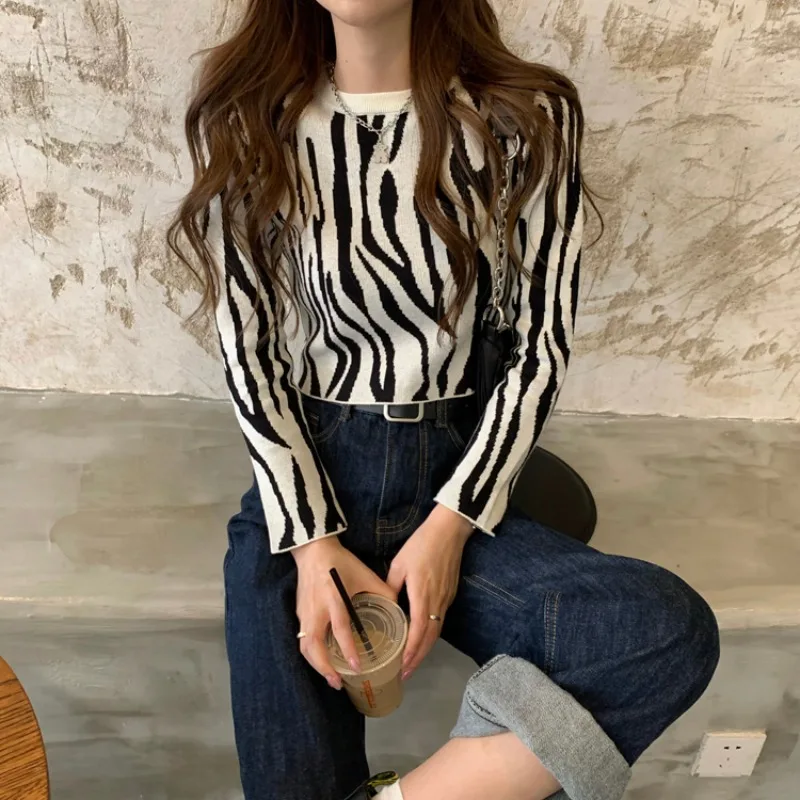 Осень 2023 Женская Винтажная Футболка YUQI в полоску с длинным рукавом модель Y2k