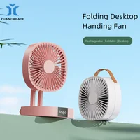 USB Rechargeable Mini Desktop Fan 3 Gears Wind Ceiling Fan  Portable Hanging Cooling Fan for Travel Camping Tent Outdoor Home