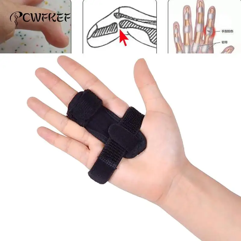 

1Pcs Pain Relief Aluminium Finger Splint Fracture Protection Brace Corrector Support With Adjustable Tape Bandage