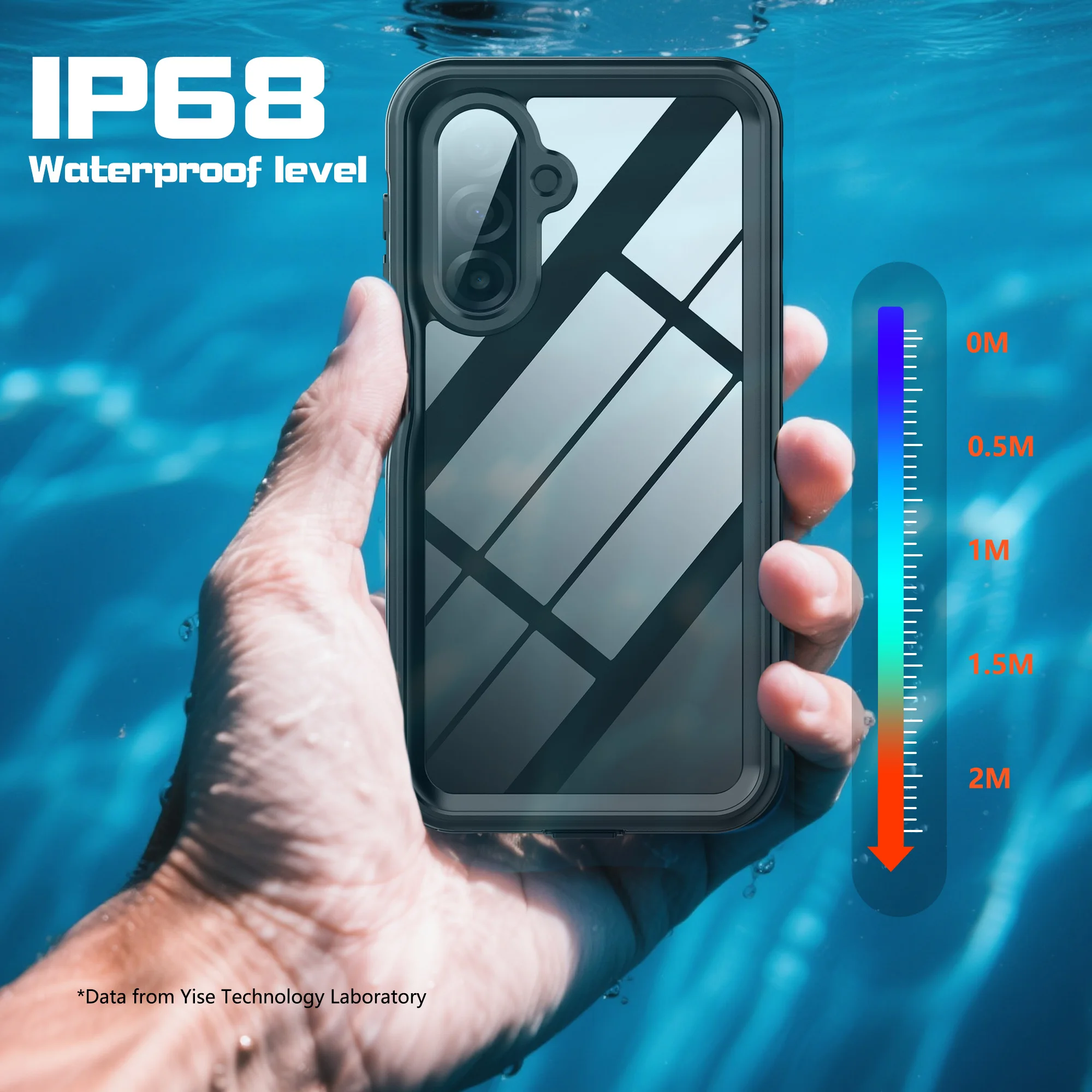 Фото Водонепроницаемый чехол IP68 с полной защитой для Samsung A57 A17 A56 A36 A37 A26 A16 A35 A25 A55 A15 A54 5G, подходит для плавания и снорклинга. №3