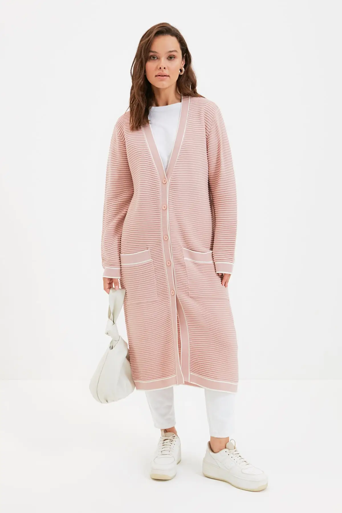 

Trendyol V Collar Button Knitwear Cardigan TCTAW22TH0049