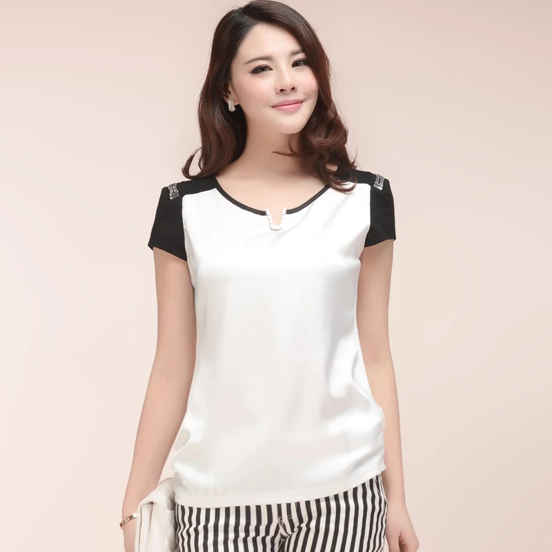 

Women Garment 2022 lvory Short Shirt Sleeve Red