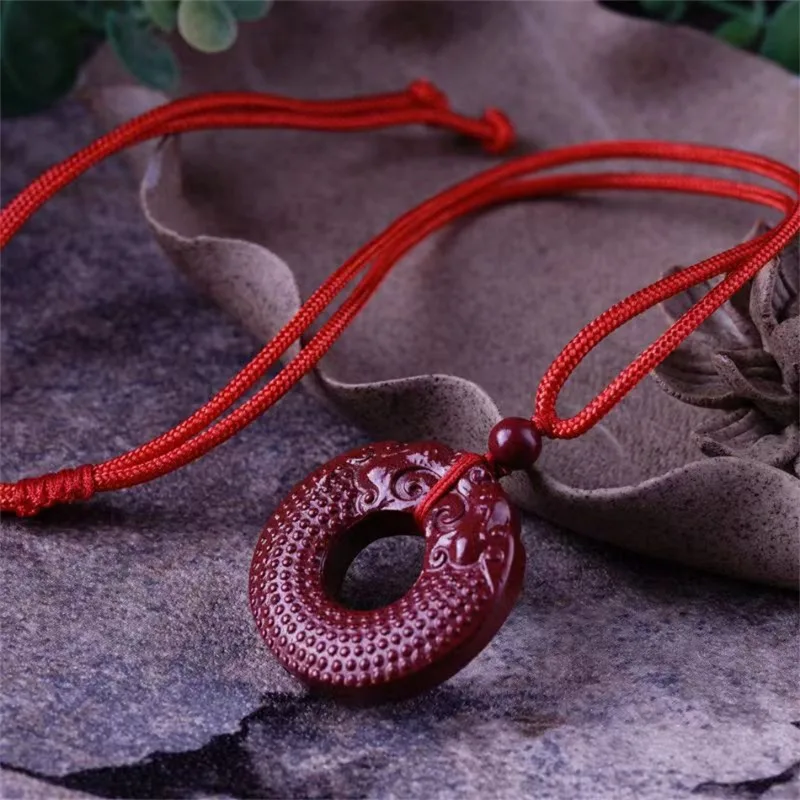 Кулон Киноварь приходит и уходит Shuanglong защитная бусина Natal Year мужские женские