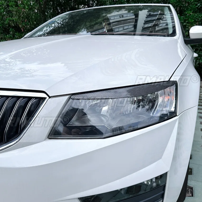Фото Для Skoda Octavia MK3 2015-2017 авто фары лампы век брови украшения фар автомобиля Стайлинг отделка автомобильные аксессуары №5