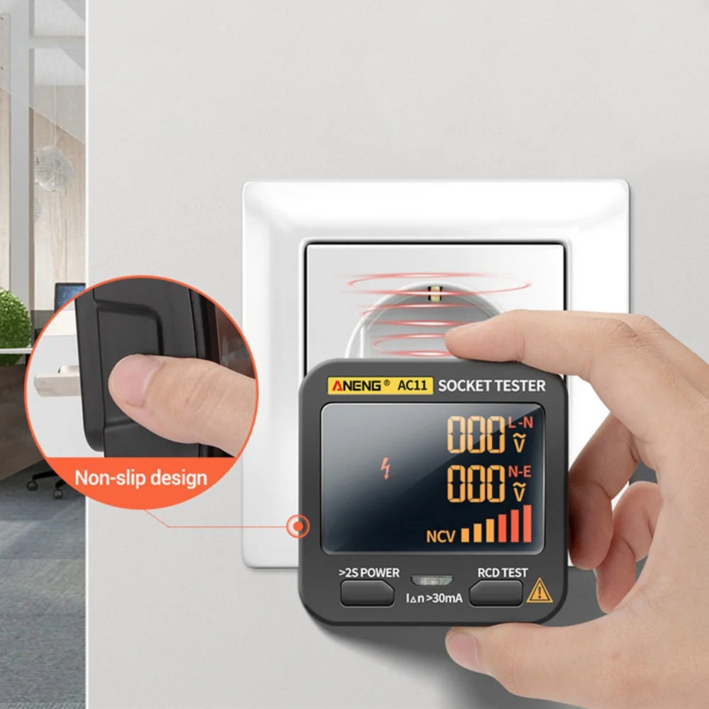 ANENG AC11 цифровой умный тестер розеток детектор напряжения розетка заземление