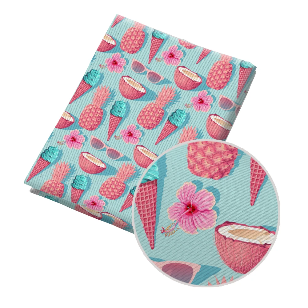 

50X145cm Polyester Summer Style Fruit Pattern Printed Twill Fabric Patchwork Sewing Accessories Home Decor Shirt