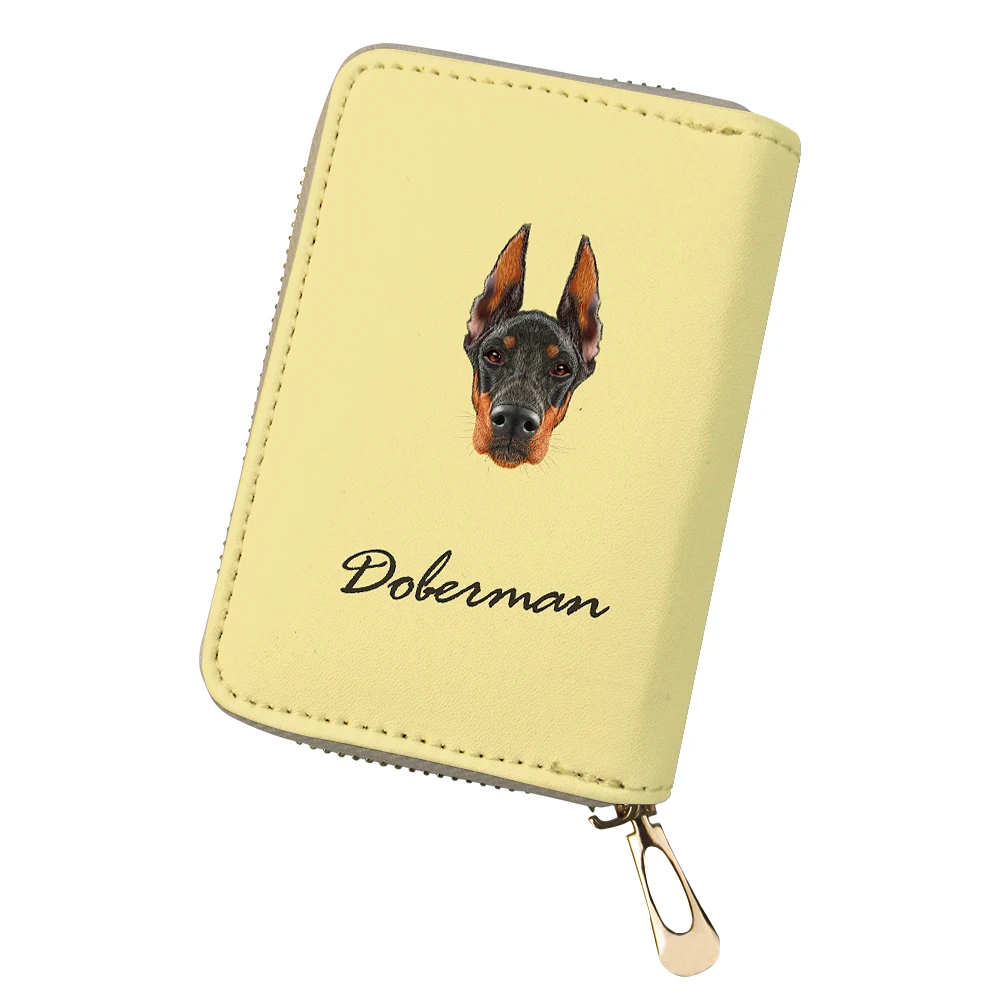 ADVOCATOR Dog Avatar Pattern Women's Card Bag Personalized Customized Zipper Card Holder Portable Mini Clutch Free Shipping