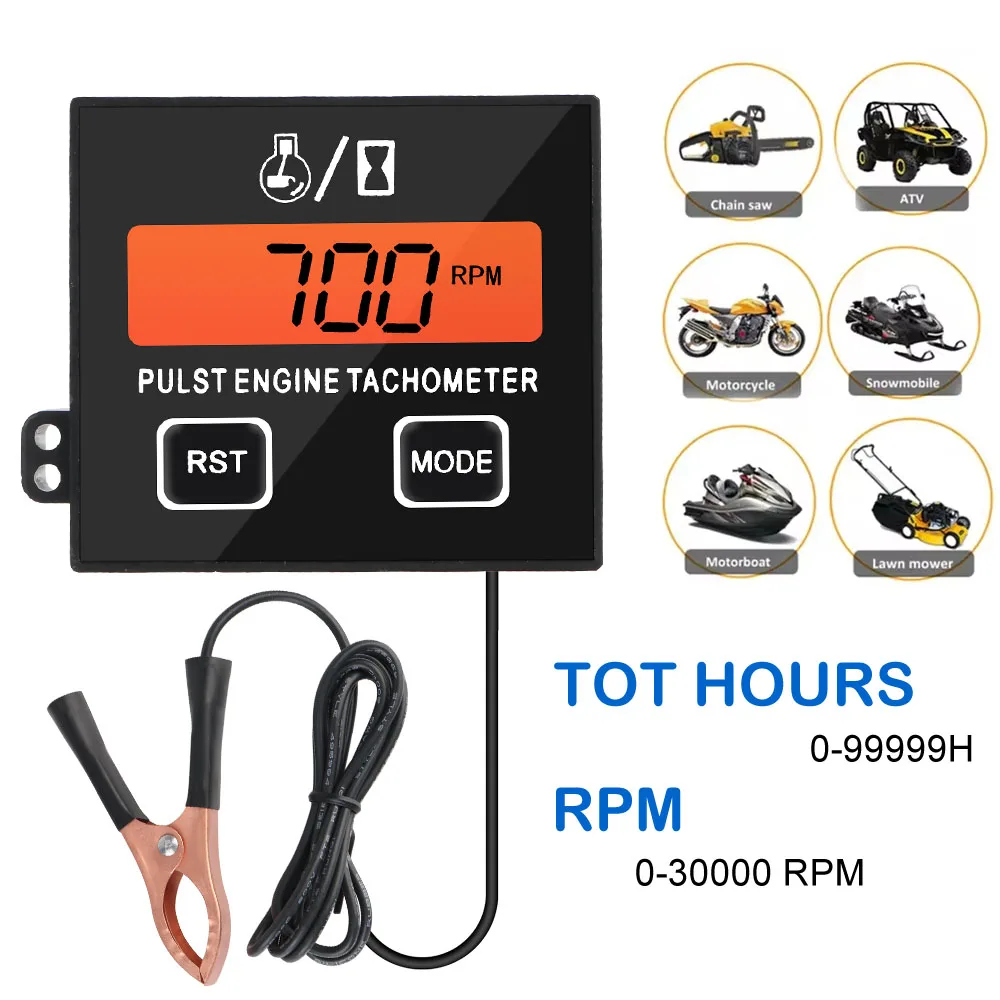 Индуктивный Счетчик Часов Цифровой Спидометр Водонепроницаемый Тахометр Для