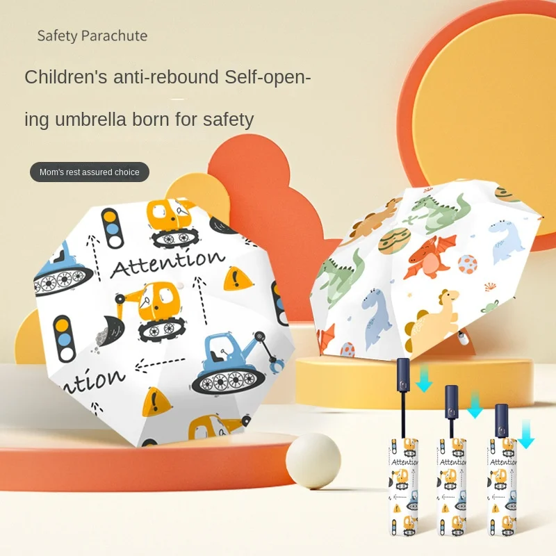 

Lightweight and Safe Children's Umbrella for Men and Women Fully Automatic Rain or Shine Dual-use Folding Sun Umbrella