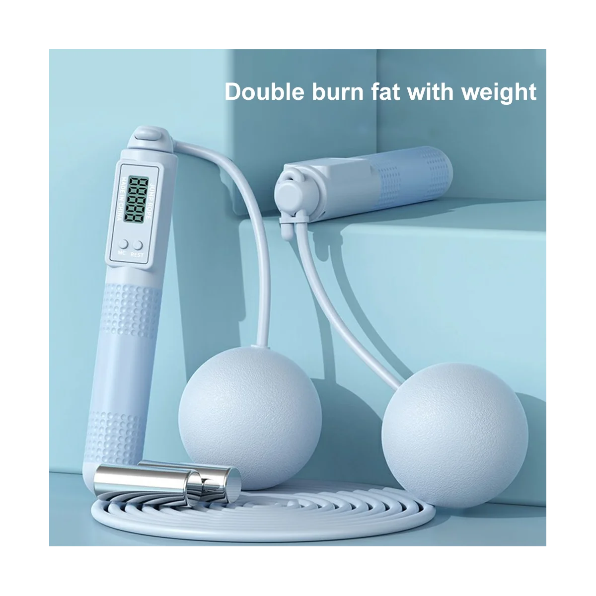 

Adult Dual-Use Rope Skipping Intelligent Counting Wire Rope Household Cordless Weight Skipping Weighted Jump Rope