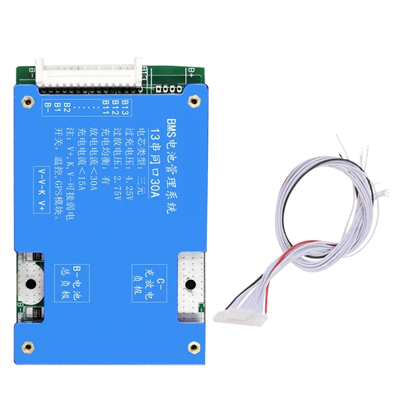 

13S 48V 30A Ternary Lithium Battery Protection Board With Power Battery With Balance PCB Board For Electric Motorcycle