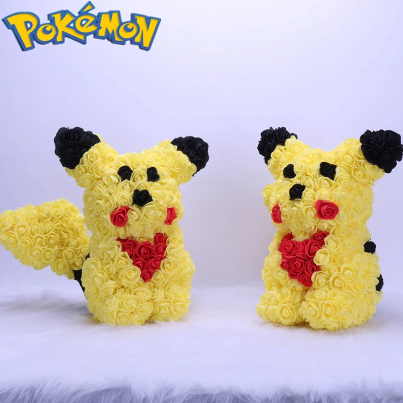 

Вечные цветы Покемон Пикачу Рождество День Святого Валентина подарок на день рождения Детские игрушки кавайные украшения имитация роз