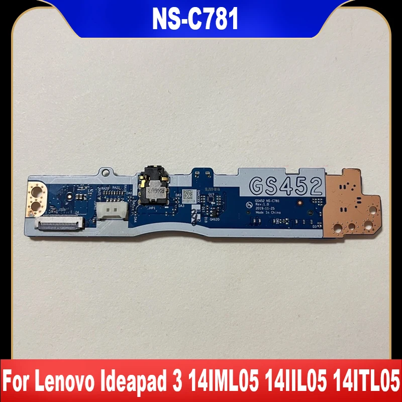 Фото NS-C781 Новая оригинальная плата для Lenovo Ideapad 3 14IML05 14IIL05 14ITL05 Audio Power Botton Board №1