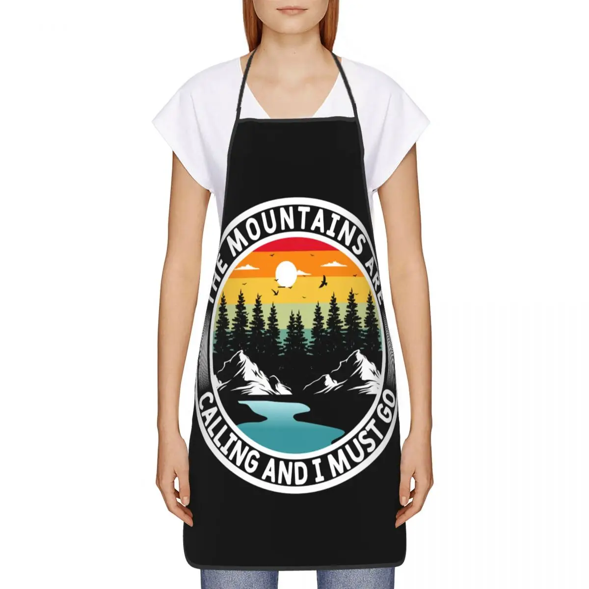 Пользовательские горы Awake The Soul нагрудник фартуки унисекс кухня шеф-повар