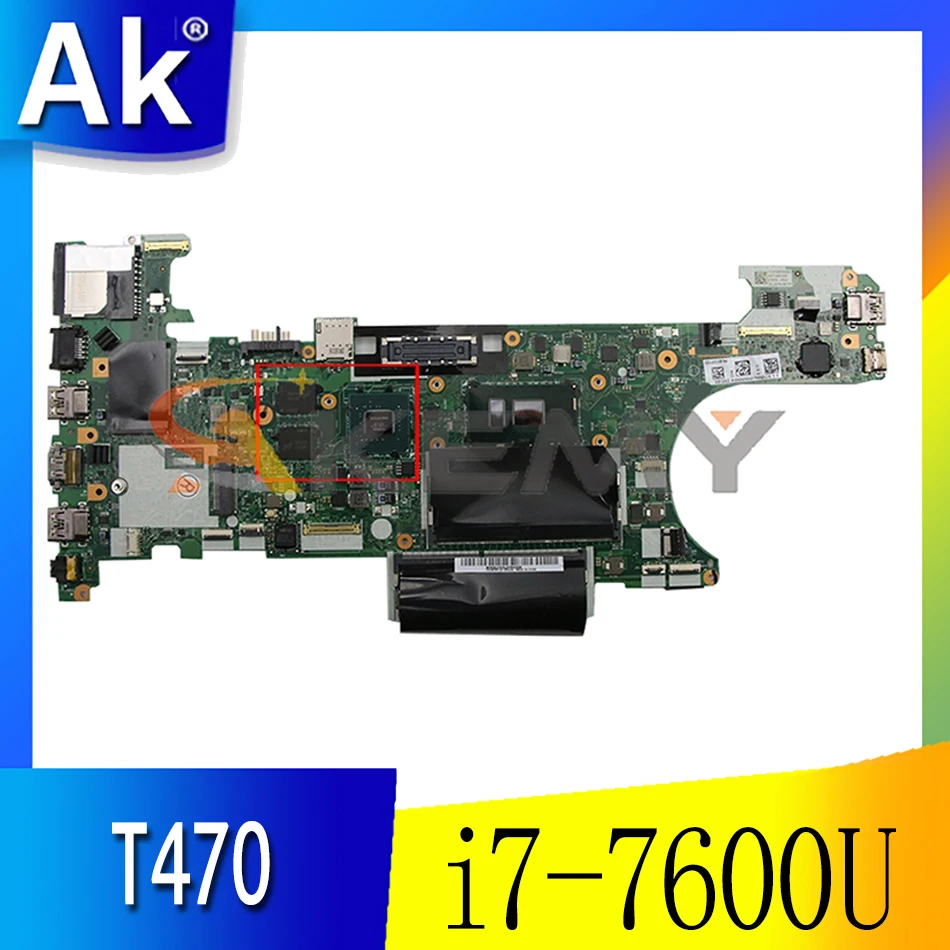 

Mainboard For Lenovo ThinkPad T470 laptop motherboard CT470 NM-A931 with i7-7600U CPU 940MX GPU tested 100% FRU 01HX676 1HX672