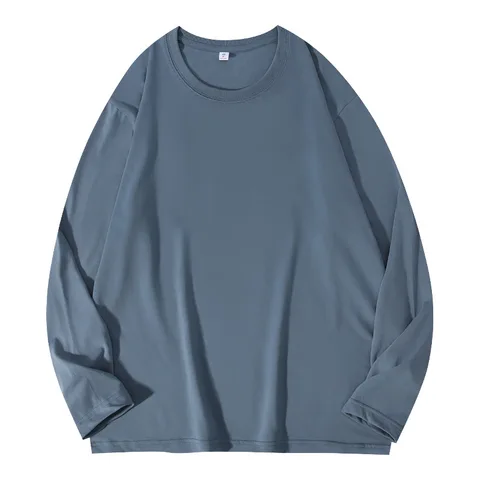 Мужская хлопковая футболка с длинным рукавом