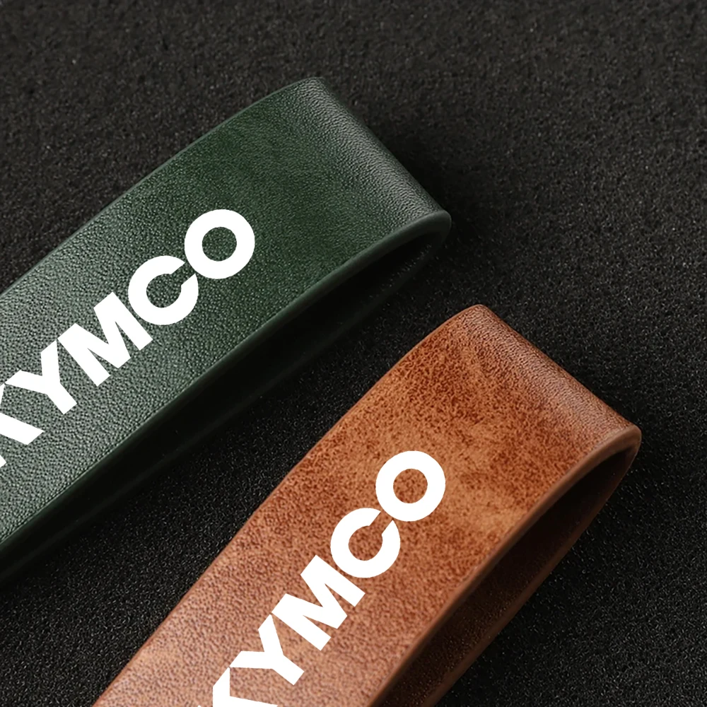 Фото Высококачественный кожаный металлический брелок для ключей мотоцикла Kymco Downtown 125i 200i 300i 350i DT 125 200 в винтажном стиле №3