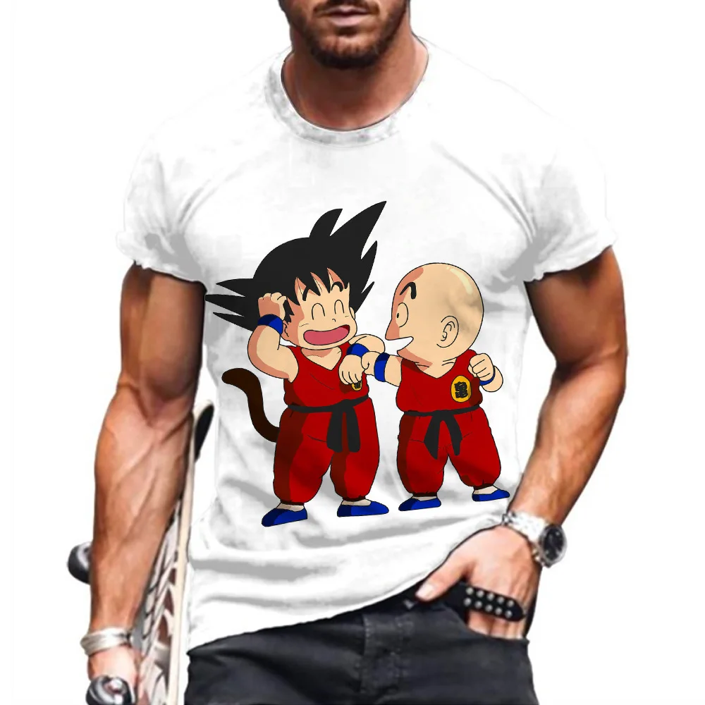 

Couple Tops Clothing for Boys Anime T-shirt Dragon Ball Print Cosplay Top Hip Hop Men's T-shirts Harajuku Style Quick Dry Sports