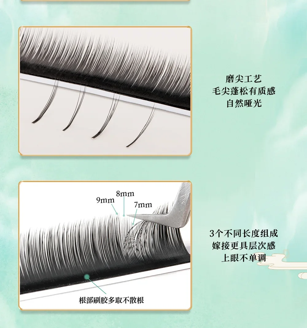 Форма ресниц 0 07 из искусственной норки 8-16 мм натуральные мягкие бразильские