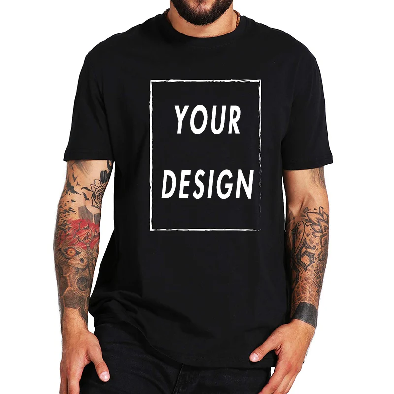 

FashionEU Size 100% Cotton Custom T Shirt Make Your Design Logo Text Men Women Print Original Design High Quality Gifts Tshirt