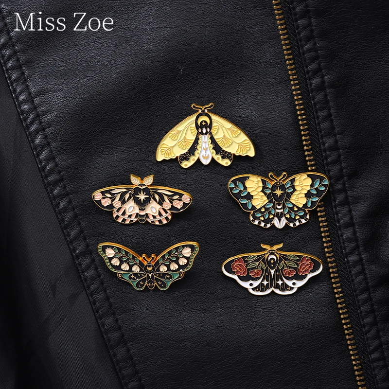 

Cute Butterfly Moth Enamel Pins Retro Insecta Sweet Flower Texture Brooches Jewelry Badge Backpack Accessories Pin Wholesale