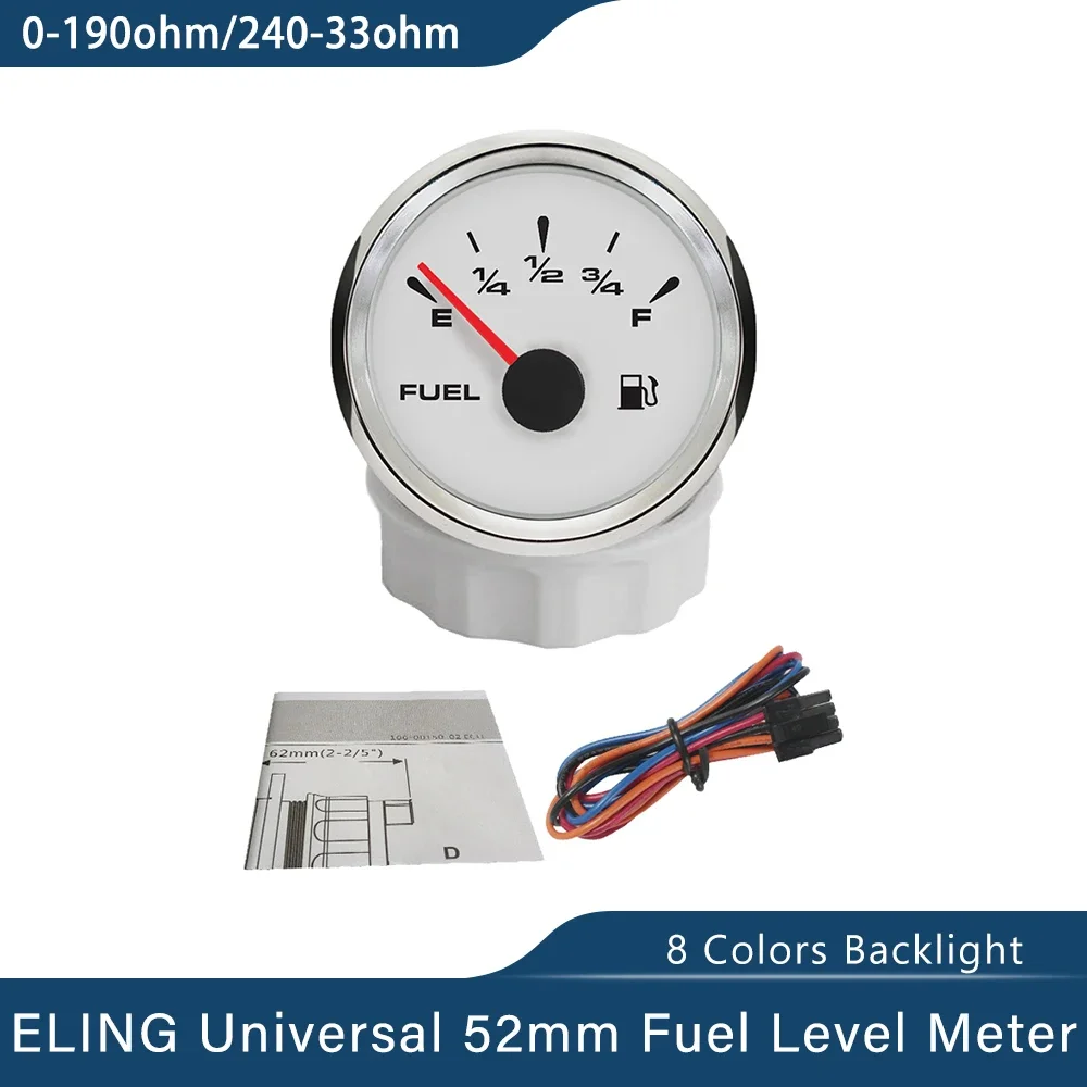 ELING 52 мм датчик уровня топлива 0-190 Ом 240-33 сигнал регулируемый водонепроницаемый с