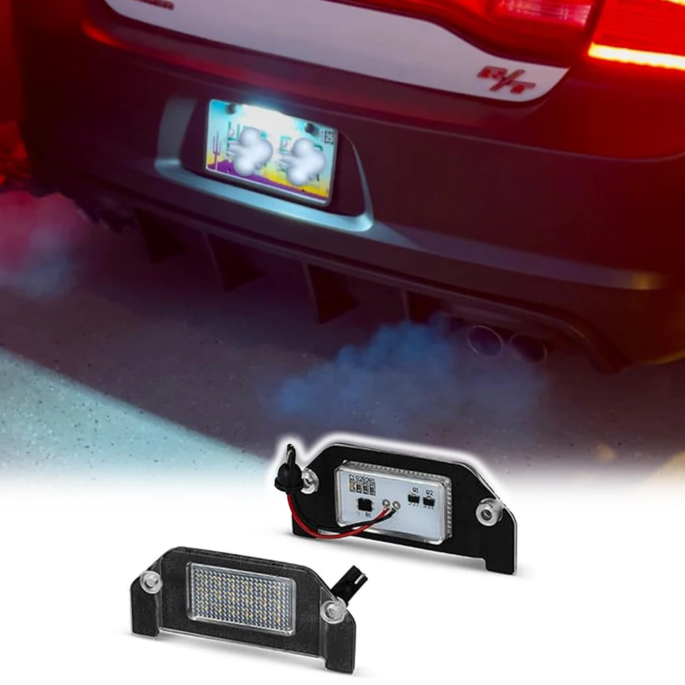 Фото Светодиодная лампа 18SMD для подсветки номерного знака без ошибок для Dodge Magnum Charger Challenger Avenger Dart Chrysler 300 №1
