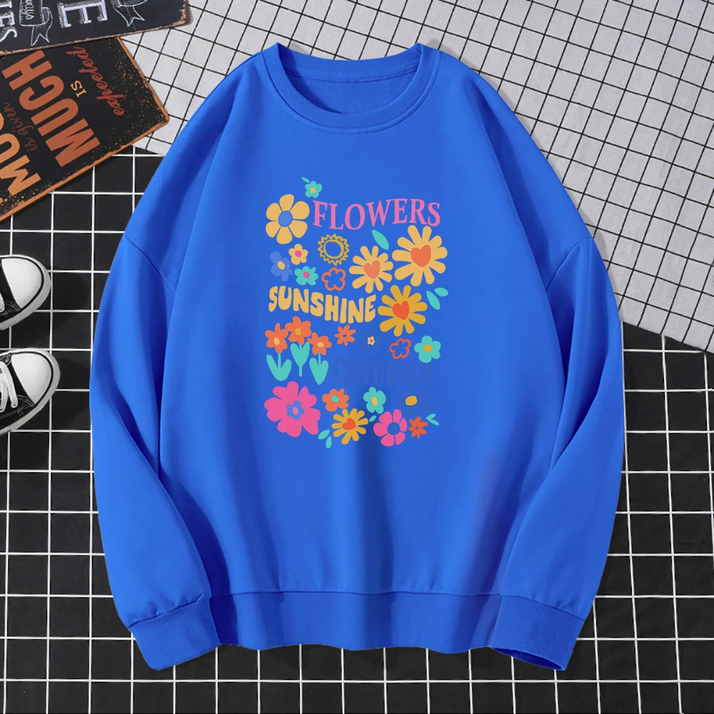 

Flowers of every kind are in bloom Sweatshirt Female Fashion Fleece Hooded Autumn Crewneck Hoodie Casual Fleece Oversize Clothes