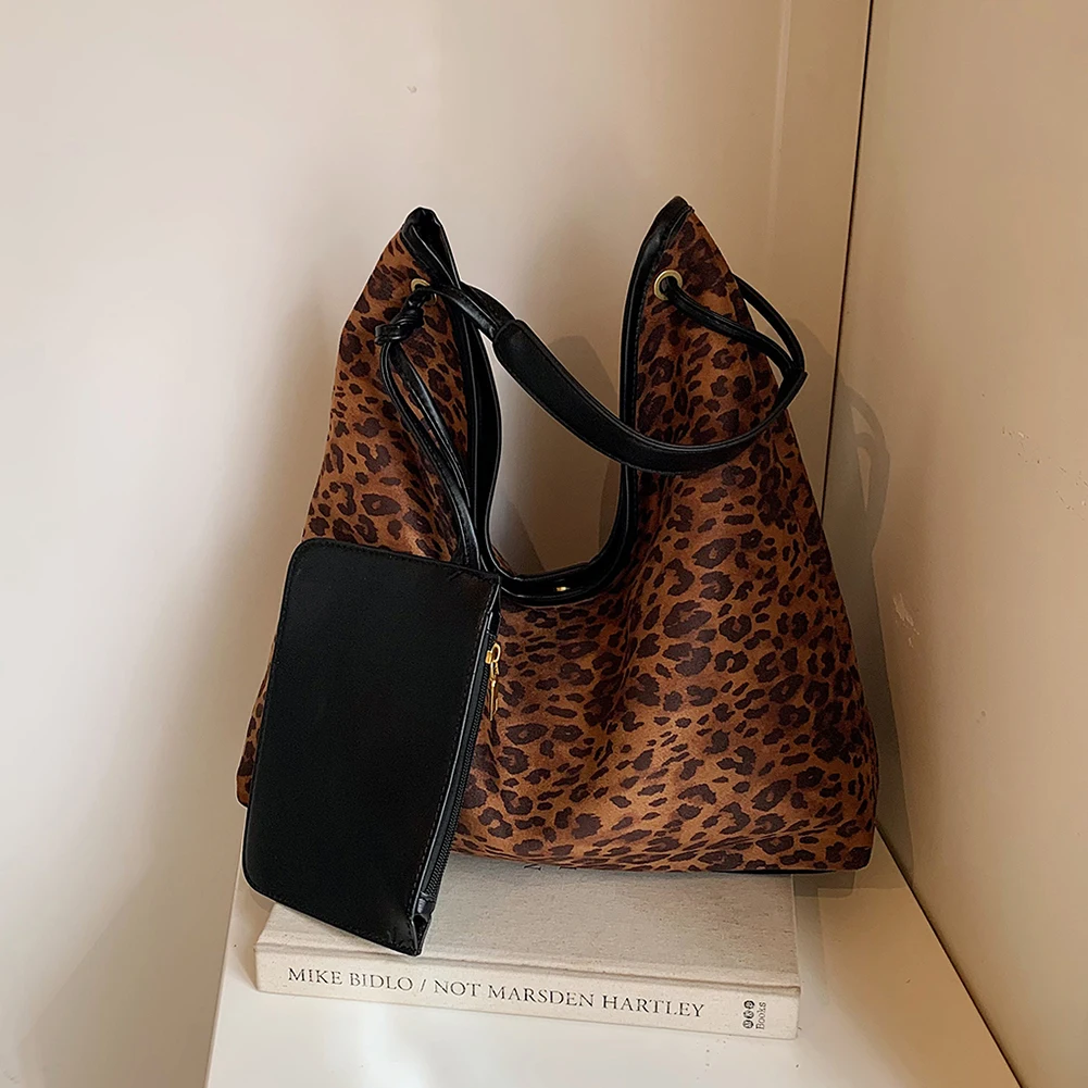 Женская сумка через плечо из искусственной кожи с леопардовым принтом