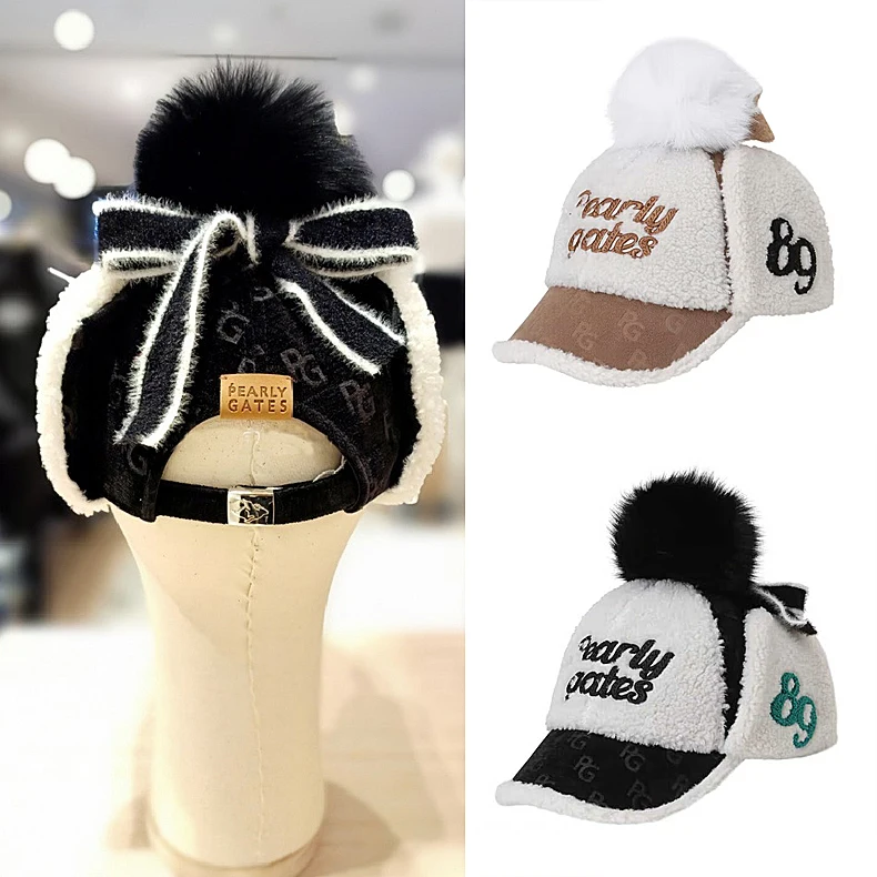 

Кепка для гольфа, новинка, осень и зима, Кепка из 2022 шерсти кролика, кепка для защиты ушей, уличная спортивная шапка