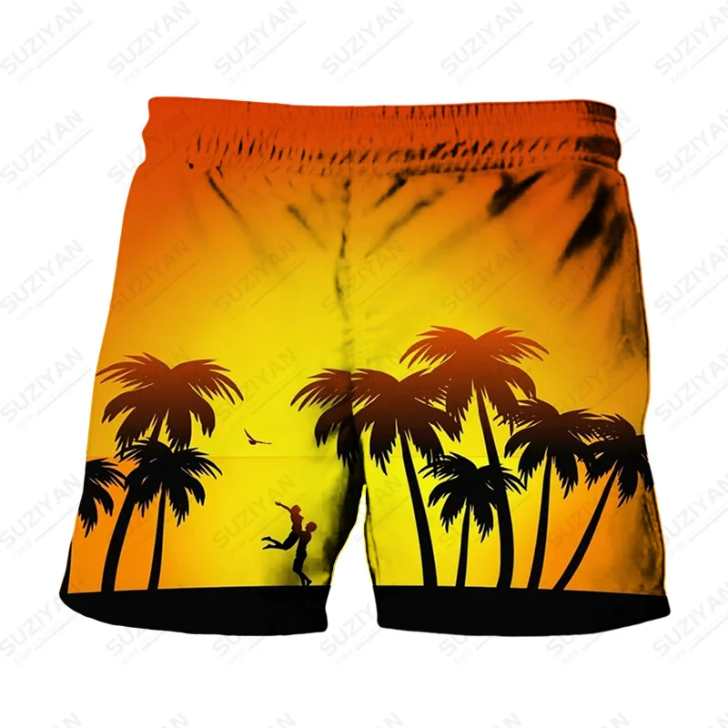 

Summer England 3D Print Swimsuit Sexy Fashion Coconut Tree Print Surf Sports Men's Shorts New Printed Mens Clothing Hawaii Short