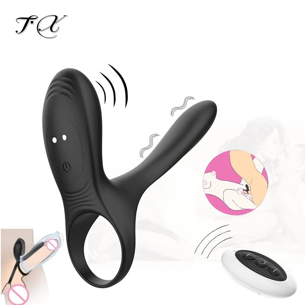 

Men's Double Ring Lock Sperm Ring Husband and Wife Resonance Products Men's Penis Ring Jump Egg Sharing Fun Vibration Ring Rings
