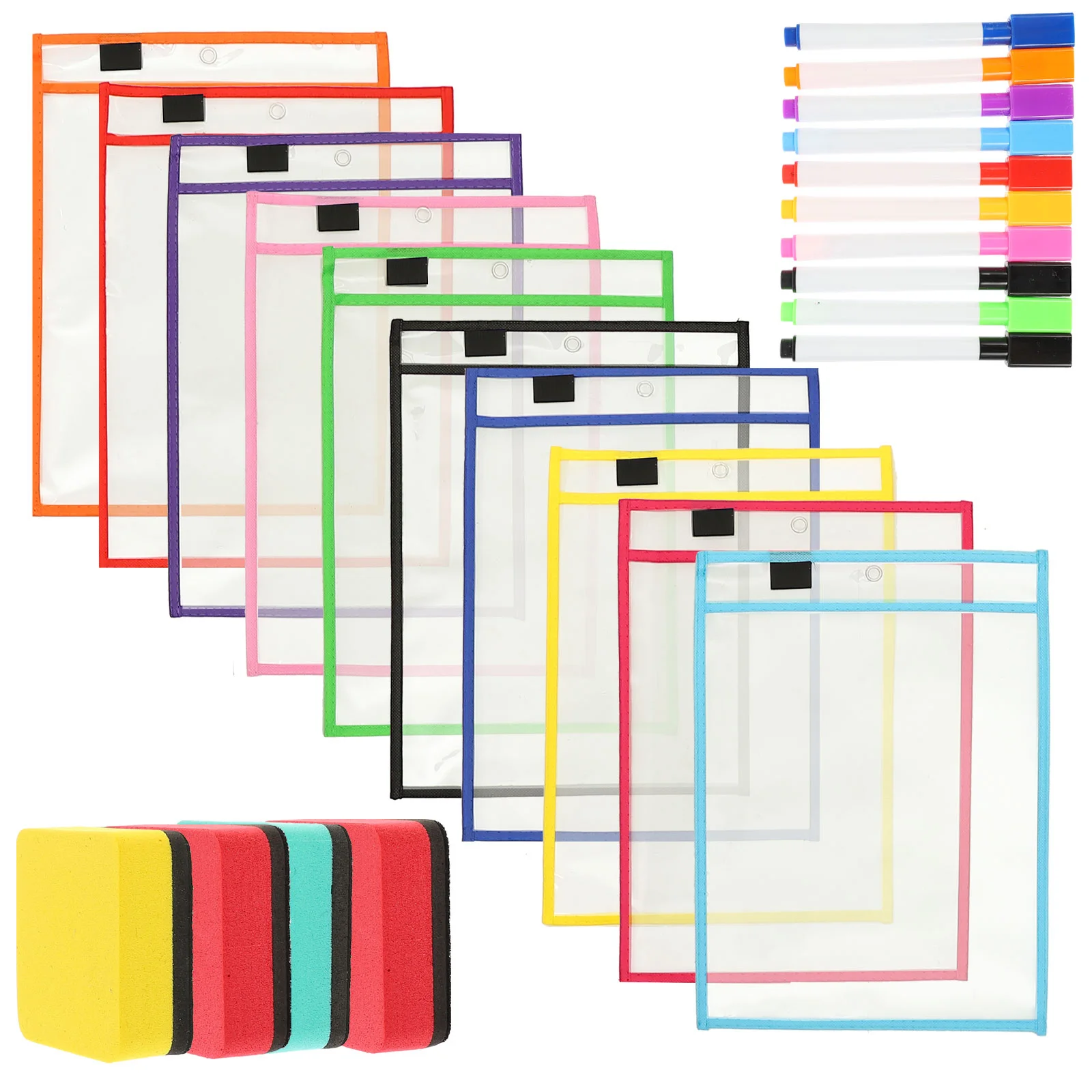 

File Sleeves Erase Pockets Document Sheet Dry Wipeorganizer Whiteboard Protectors Pocketfolder Paper Pouch Receipts Envelopes