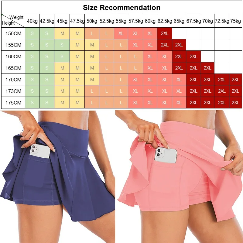 Cloud Hide Pocket Tennis Skirts Women Sports Golf Pleated Skirt Candy Color Fitness Shorts High Waist Quick Dry Running Skort images - 6