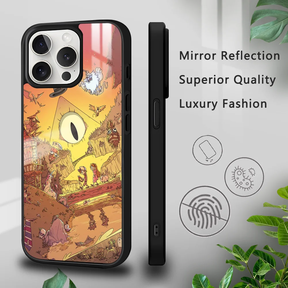 G-Gravity Falls Cartoon Phone Case For IPhone 16 15 14 13 12 11 Pro Xs Max Mini Plus Celulares Hard Funda