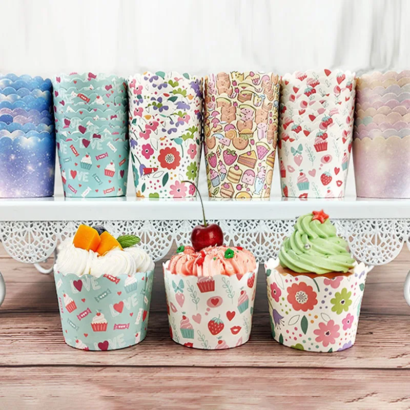 

50 шт., формочки для кексов, Бумажные Формочки Для Выпечки