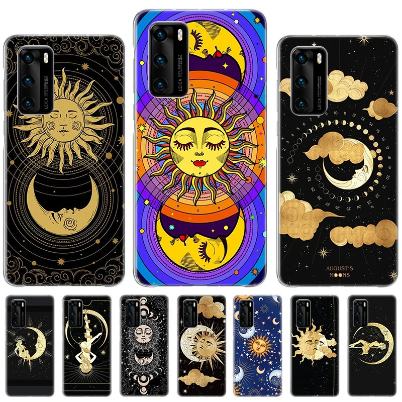 

Funny Sun Moon Face Case For Samsung A51 A71 A52 A72 4G 5G Case Shockproof Cover For Galaxy A11 A12 A21S A22 A32 A42 Phone Coque
