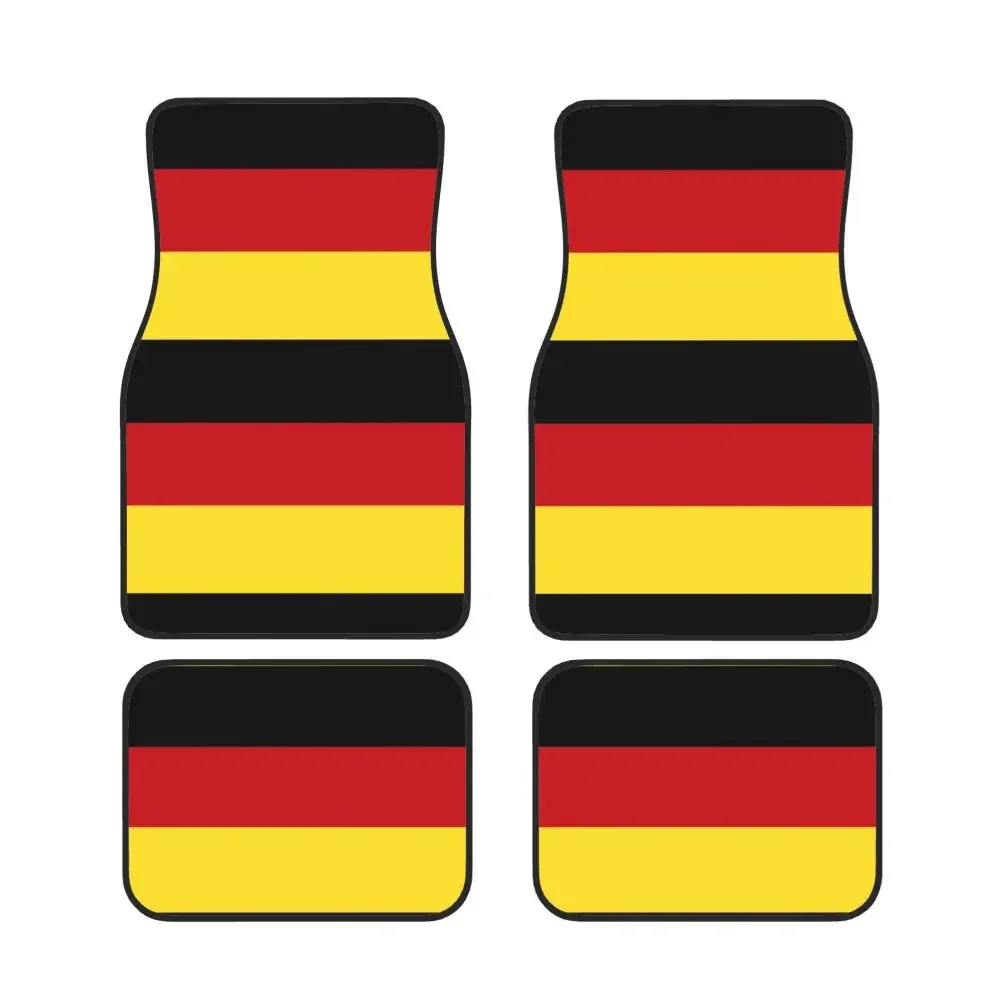 4 шт. автомобильные водонепроницаемые резиновые коврики с немецким флагом