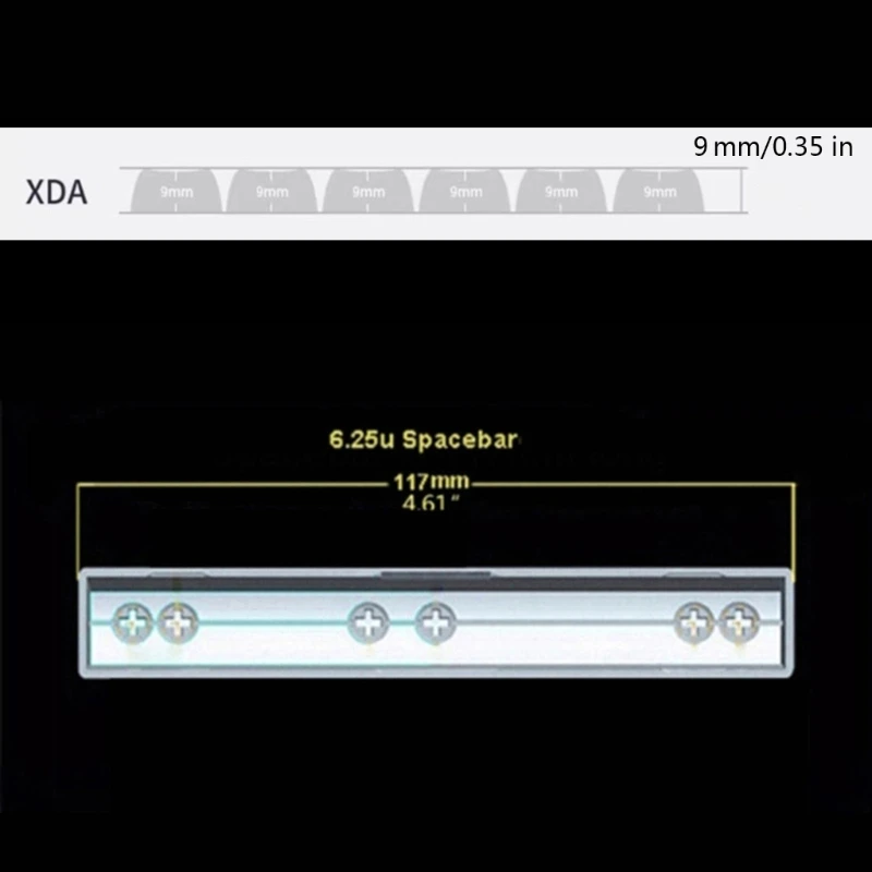 Колпачки для клавиш XDA Height PBT 128Key программиста черные колпачки 60/80/87/98/104 24BB