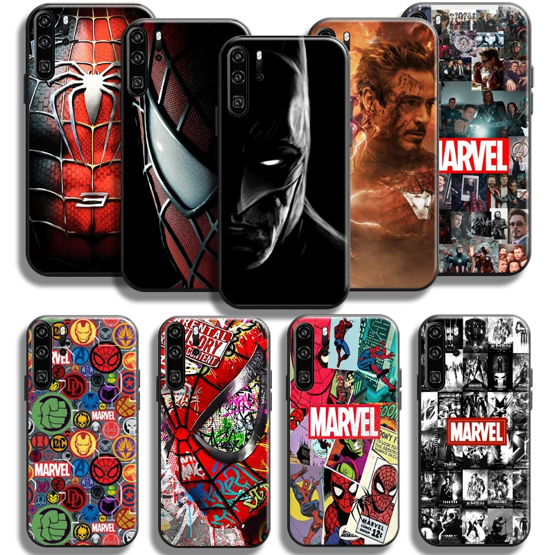 

Marvel Avengers Phone Case For Huawei P Smart 2019-2021 P50 P40 P30 P20 Pro Lite 5G Soft Liquid Silicon Back Funda Carcasa