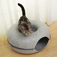 pet house cat beds nest felt donuts basket mat tunnel interactive play training toy for dog puppy pets supplies accessories